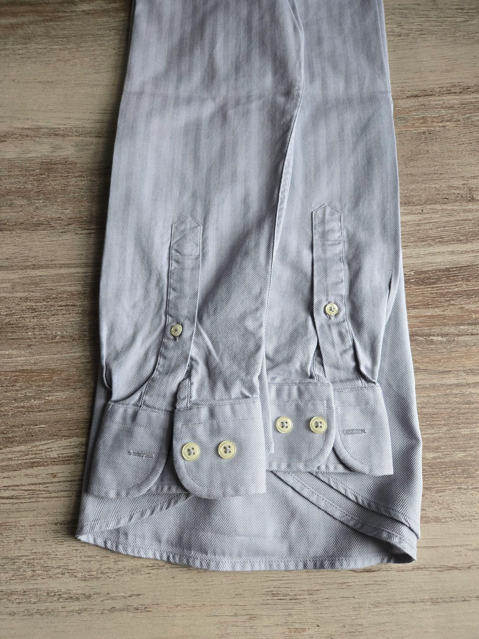 Camisa cinza com motivos chevron Café Coton tamanho M – photo 8